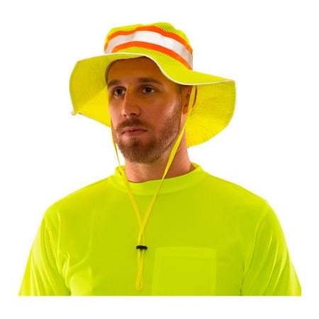 Tingley Tingley Enhanced Visibility Ranger Hat, Fluorescent Lime, Polyester, L/XL H73222.L-XL